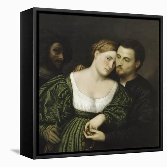 The Venetian Lovers-Paris Bordone-Framed Premier Image Canvas