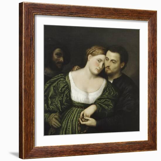 The Venetian Lovers-Paris Bordone-Framed Giclee Print