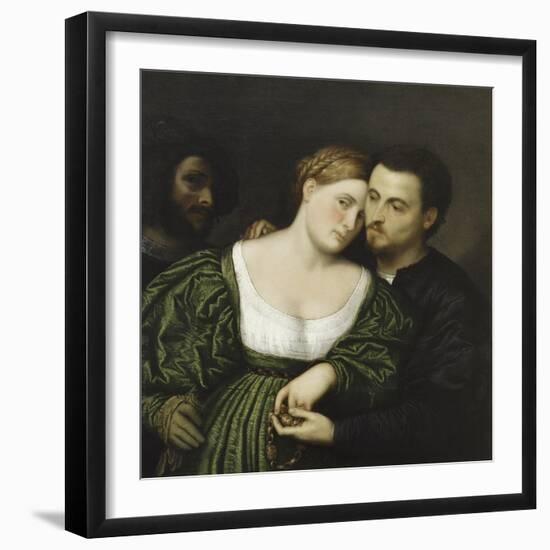 The Venetian Lovers-Paris Bordone-Framed Giclee Print