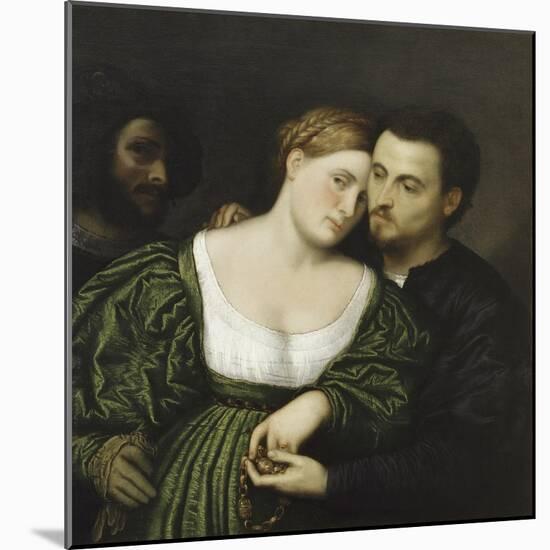 The Venetian Lovers-Paris Bordone-Mounted Giclee Print