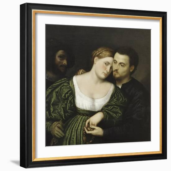 The Venetian Lovers-Paris Bordone-Framed Giclee Print