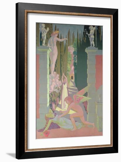 The Vengeance of Venus: Psyche, Opening the Box of Dreams in the Underworld, Sinks into Sleep, 1908-Maurice Denis-Framed Giclee Print