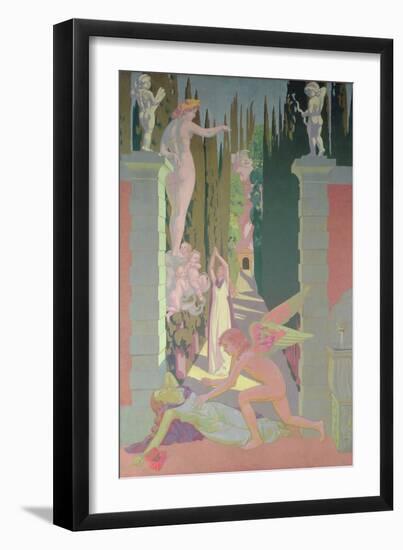 The Vengeance of Venus: Psyche, Opening the Box of Dreams in the Underworld, Sinks into Sleep, 1908-Maurice Denis-Framed Giclee Print