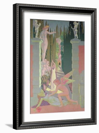 The Vengeance of Venus: Psyche, Opening the Box of Dreams in the Underworld, Sinks into Sleep, 1908-Maurice Denis-Framed Giclee Print