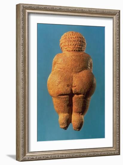 The Venus of Willendorf, Rear View of Female Figurine, Gravettian Culture Upper Palaeolithic Period-null-Framed Giclee Print