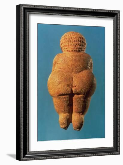 The Venus of Willendorf, Rear View of Female Figurine, Gravettian Culture Upper Palaeolithic Period-null-Framed Giclee Print