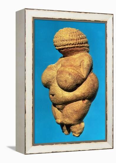 The Venus of Willendorf, Side View of Female Figurine, Gravettian Culture Upper Palaeolithic Period-null-Framed Premier Image Canvas