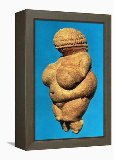 The Venus of Willendorf, Side View of Female Figurine, Gravettian Culture Upper Palaeolithic Period-null-Framed Premier Image Canvas