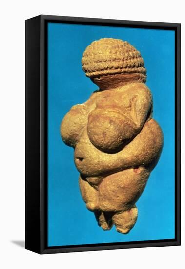 The Venus of Willendorf, Side View of Female Figurine, Gravettian Culture Upper Palaeolithic Period-null-Framed Premier Image Canvas