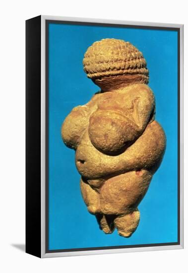 The Venus of Willendorf, Side View of Female Figurine, Gravettian Culture Upper Palaeolithic Period-null-Framed Premier Image Canvas