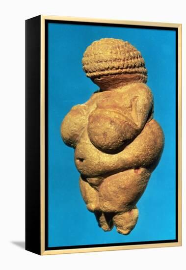 The Venus of Willendorf, Side View of Female Figurine, Gravettian Culture Upper Palaeolithic Period-null-Framed Premier Image Canvas