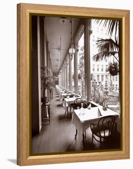 The Veranda at the Park Avenue Hotel, 1901 or 1902-Byron Company-Framed Premier Image Canvas