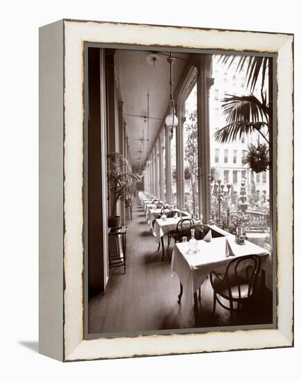 The Veranda at the Park Avenue Hotel, 1901 or 1902-Byron Company-Framed Premier Image Canvas