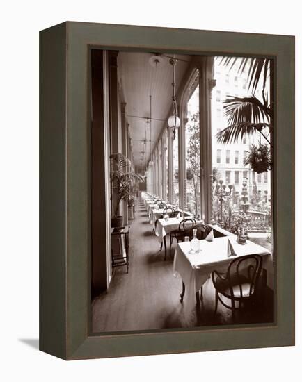 The Veranda at the Park Avenue Hotel, 1901 or 1902-Byron Company-Framed Premier Image Canvas