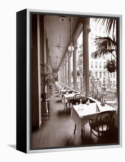 The Veranda at the Park Avenue Hotel, 1901 or 1902-Byron Company-Framed Premier Image Canvas