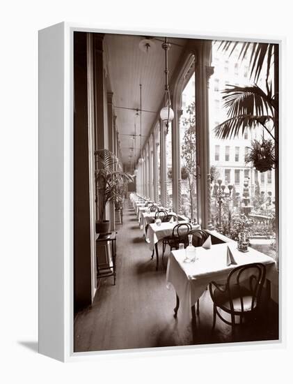 The Veranda at the Park Avenue Hotel, 1901 or 1902-Byron Company-Framed Premier Image Canvas