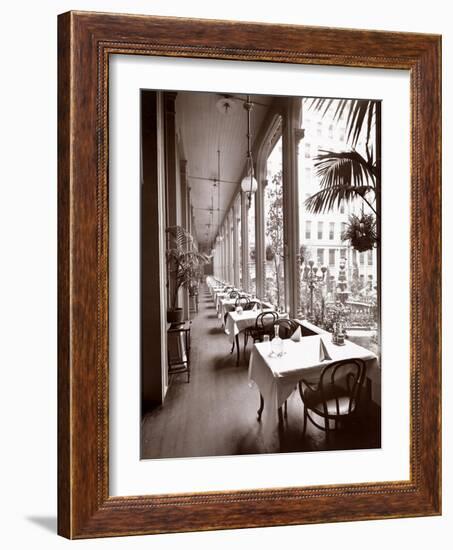 The Veranda at the Park Avenue Hotel, 1901 or 1902-Byron Company-Framed Giclee Print