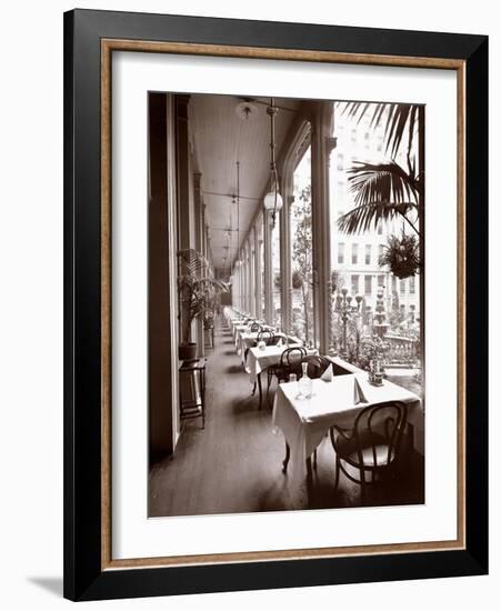 The Veranda at the Park Avenue Hotel, 1901 or 1902-Byron Company-Framed Giclee Print