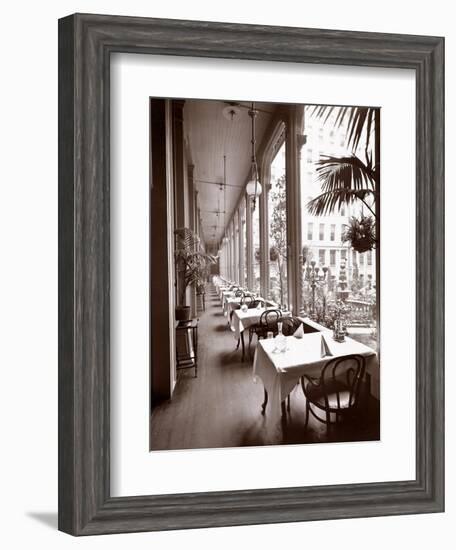 The Veranda at the Park Avenue Hotel, 1901 or 1902-Byron Company-Framed Giclee Print
