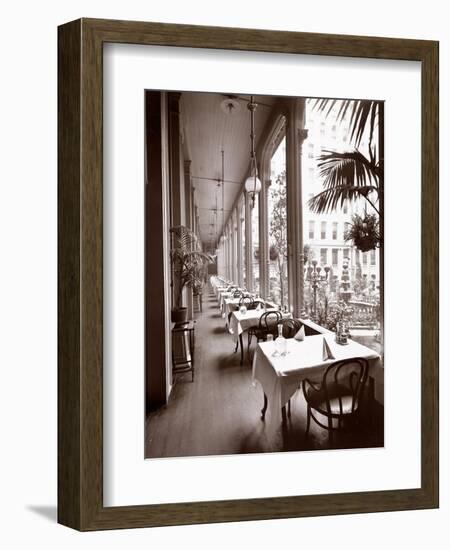 The Veranda at the Park Avenue Hotel, 1901 or 1902-Byron Company-Framed Giclee Print