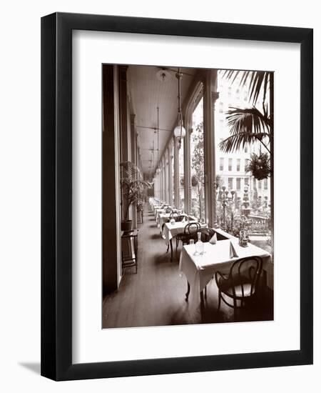 The Veranda at the Park Avenue Hotel, 1901 or 1902-Byron Company-Framed Giclee Print