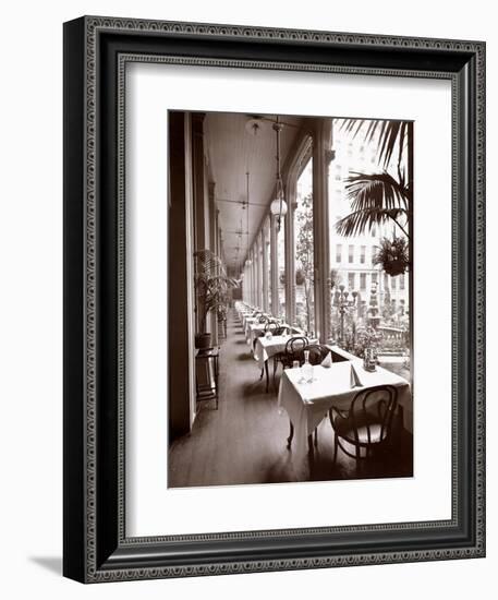 The Veranda at the Park Avenue Hotel, 1901 or 1902-Byron Company-Framed Giclee Print