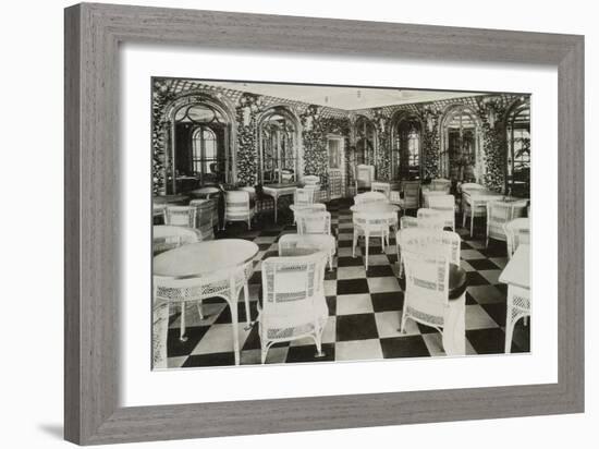 The Verandah Cafe of the Titanic-Science Source-Framed Giclee Print