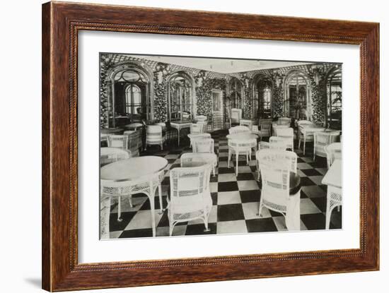 The Verandah Cafe of the Titanic-Science Source-Framed Giclee Print