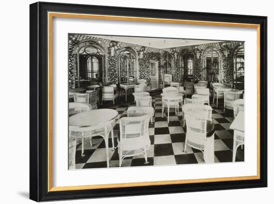 The Verandah Cafe of the Titanic-Science Source-Framed Giclee Print