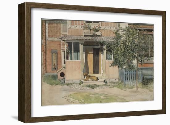 The Verandah, from 'A Home' series, c.1895-Carl Larsson-Framed Giclee Print