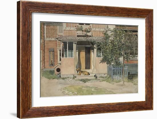 The Verandah, from 'A Home' series, c.1895-Carl Larsson-Framed Giclee Print