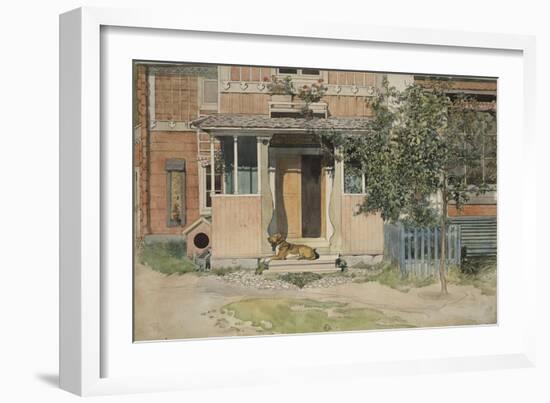 The Verandah, from 'A Home' series, c.1895-Carl Larsson-Framed Giclee Print