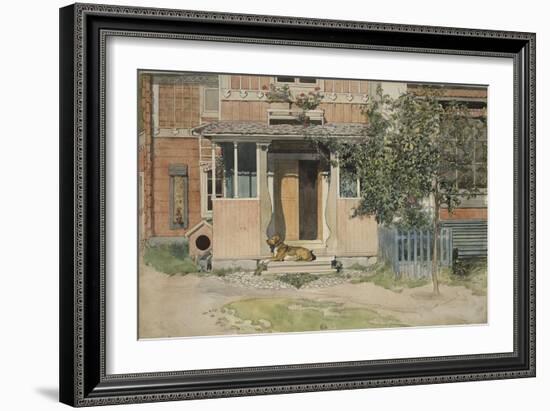 The Verandah, from 'A Home' series, c.1895-Carl Larsson-Framed Giclee Print