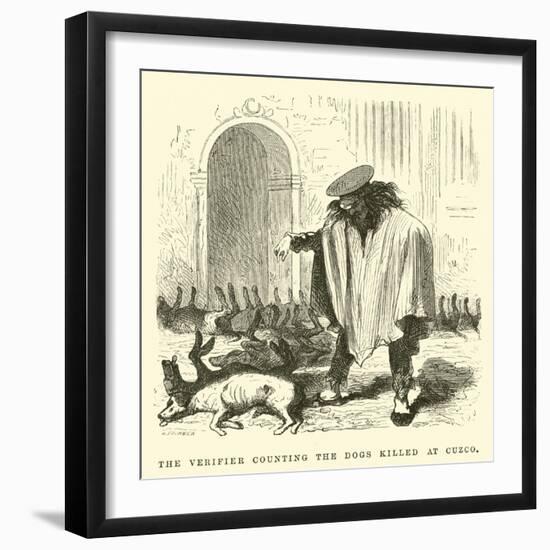 The Verifier Counting the Dogs Killed at Cuzco-Édouard Riou-Framed Giclee Print