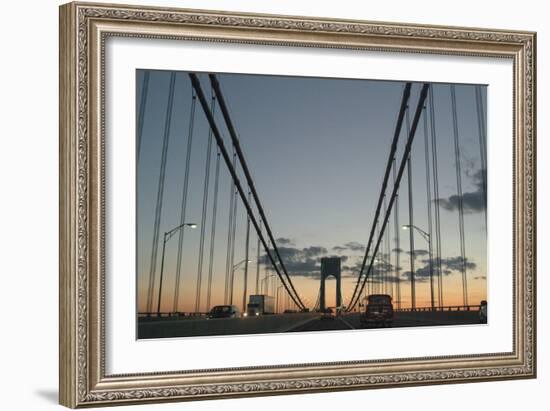 The Verrazano Bridge Double-Decker Suspension Bridge That Connects Staten Island and Brooklyn-Natalie Tepper-Framed Photo