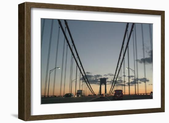 The Verrazano Bridge Double-Decker Suspension Bridge That Connects Staten Island and Brooklyn-Natalie Tepper-Framed Photo