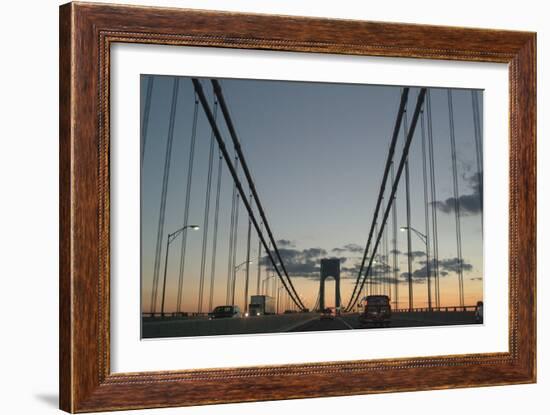 The Verrazano Bridge Double-Decker Suspension Bridge That Connects Staten Island and Brooklyn-Natalie Tepper-Framed Photo