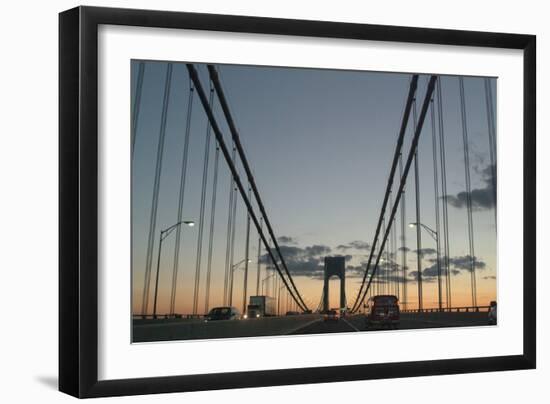 The Verrazano Bridge Double-Decker Suspension Bridge That Connects Staten Island and Brooklyn-Natalie Tepper-Framed Photo