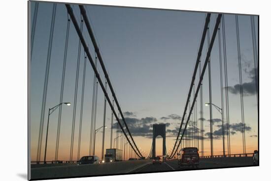 The Verrazano Bridge Double-Decker Suspension Bridge That Connects Staten Island and Brooklyn-Natalie Tepper-Mounted Photo