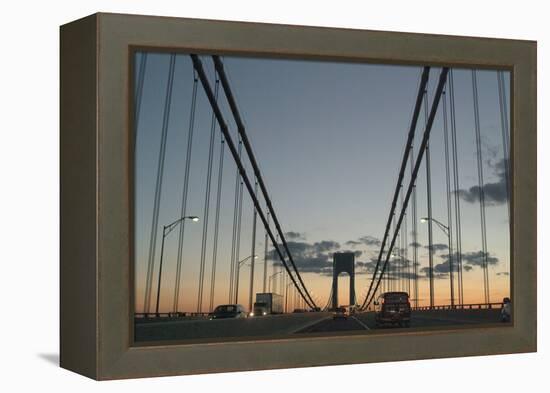 The Verrazano Bridge Double-Decker Suspension Bridge That Connects Staten Island and Brooklyn-Natalie Tepper-Framed Stretched Canvas