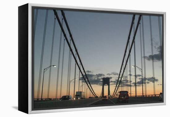 The Verrazano Bridge Double-Decker Suspension Bridge That Connects Staten Island and Brooklyn-Natalie Tepper-Framed Stretched Canvas