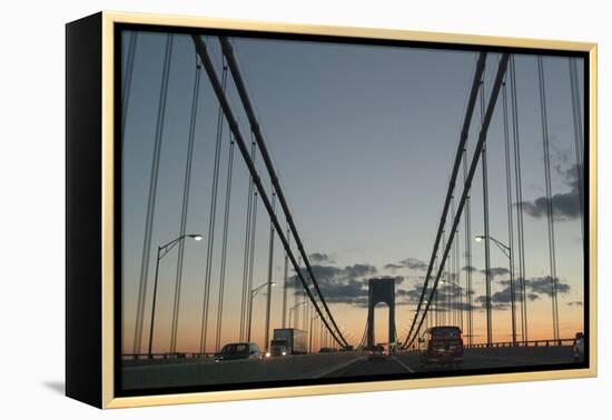 The Verrazano Bridge Double-Decker Suspension Bridge That Connects Staten Island and Brooklyn-Natalie Tepper-Framed Stretched Canvas