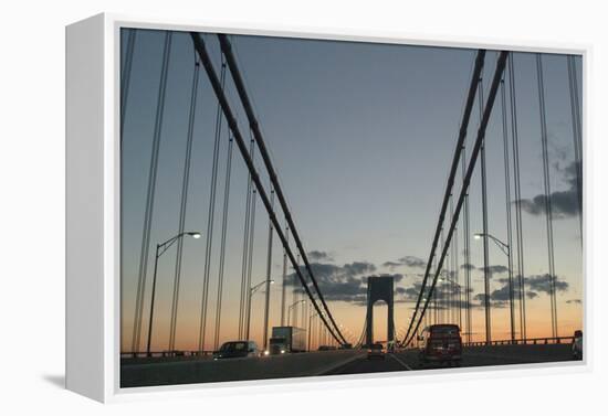 The Verrazano Bridge Double-Decker Suspension Bridge That Connects Staten Island and Brooklyn-Natalie Tepper-Framed Stretched Canvas