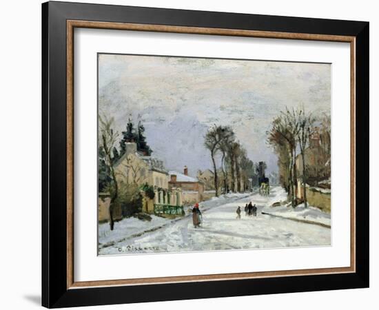 The Versailles Road at Louveciennes, 1869-Camille Pissarro-Framed Giclee Print