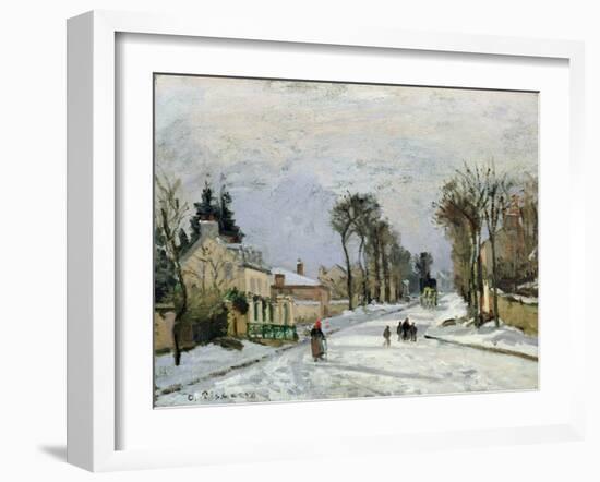 The Versailles Road at Louveciennes, 1869-Camille Pissarro-Framed Giclee Print