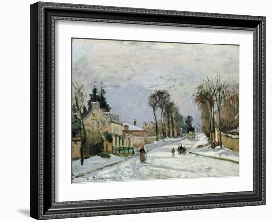 The Versailles Road at Louveciennes, 1869-Camille Pissarro-Framed Giclee Print