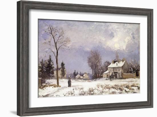 The Versailles Road at Saint-Germain at Louveciennes, 1872-Camille Pissarro-Framed Giclee Print
