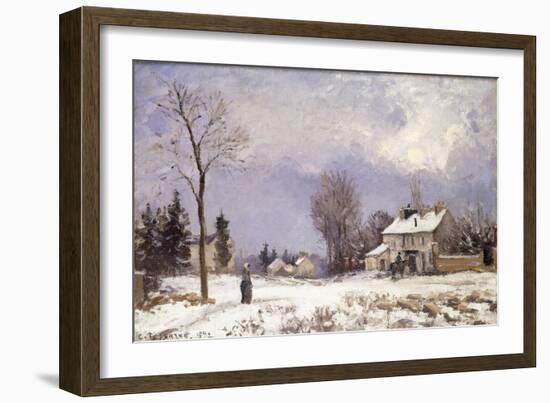 The Versailles Road at Saint-Germain at Louveciennes, 1872-Camille Pissarro-Framed Giclee Print