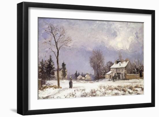 The Versailles Road at Saint-Germain at Louveciennes, 1872-Camille Pissarro-Framed Giclee Print