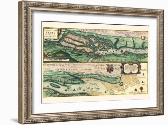 The Very Famous River Elbe-Willem Janszoon Blaeu-Framed Art Print